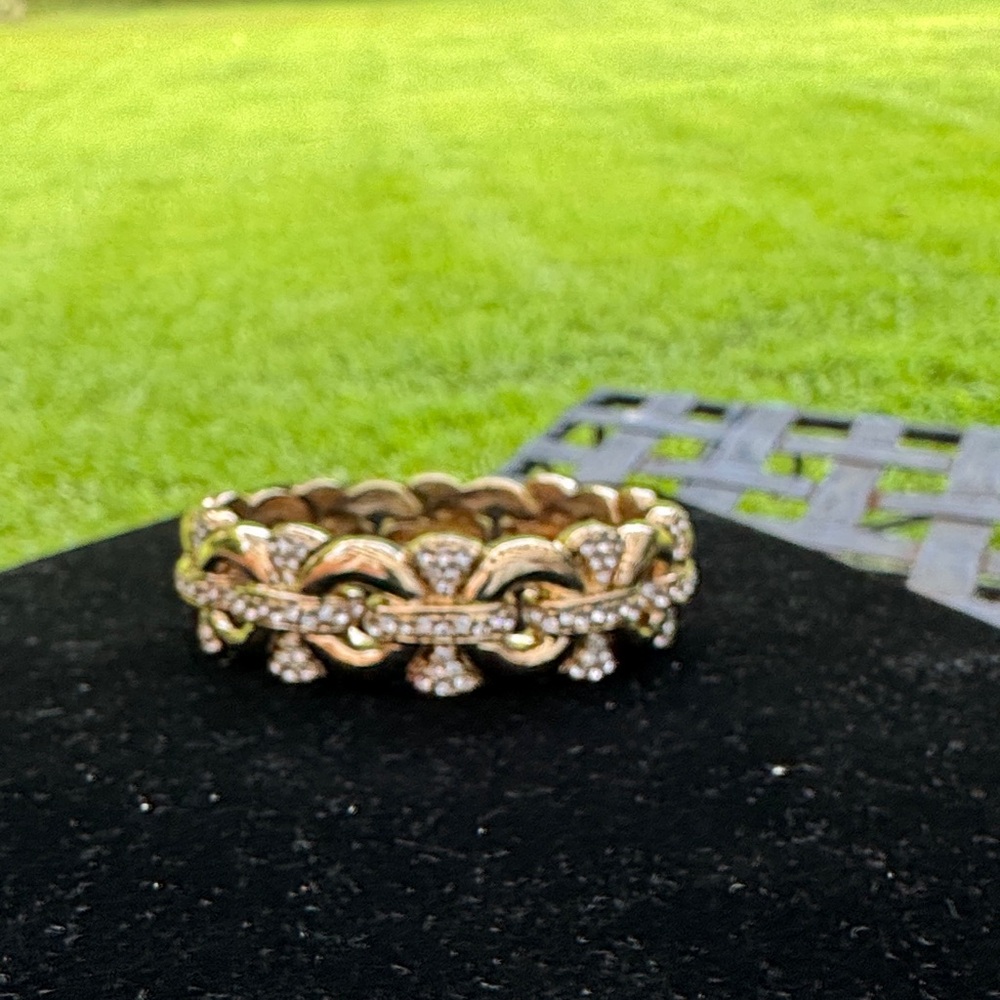 Bracelet Lee Angle art deco Gold tone with crystals Women's Bracelet